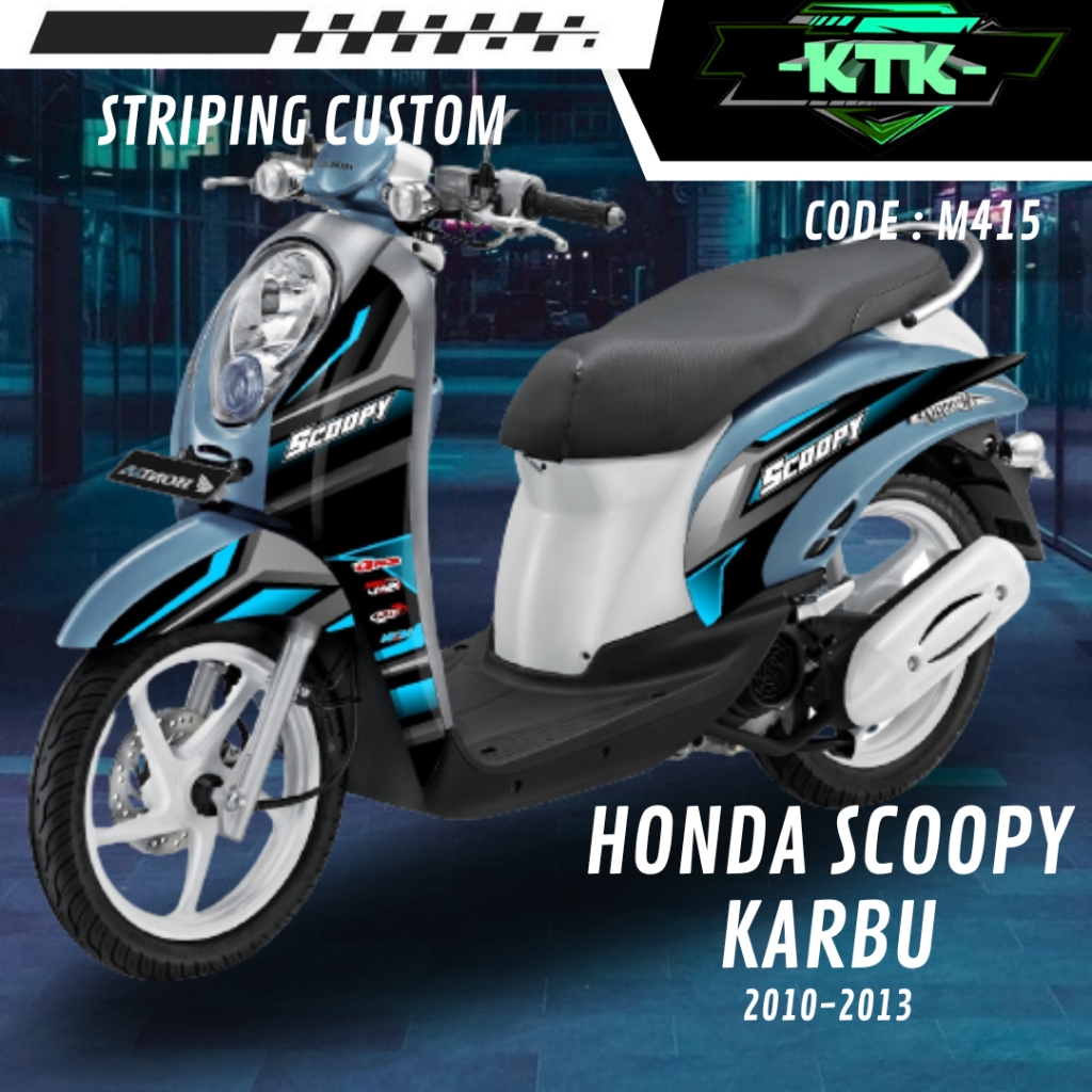 Lis Striping Stiker List Les Variasi Sticker Aksesoris Pelindung Body Logo Emblem Motor Honda Scoopy