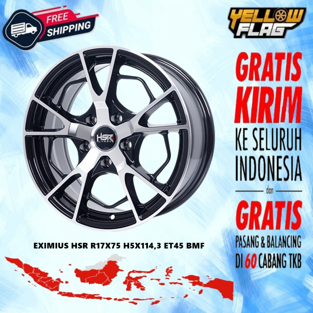 Velg Mobil Ring 16 HSR Eximius Racing Elegan R16 velg Mobil Luxio Carry GrandMax