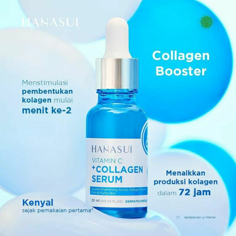 SERUM HANASUI BIRU VITAMIN C COLLAGEN HANASUI/SERUM BIRU HANASUI serum hanasui serum wajah pemutih w