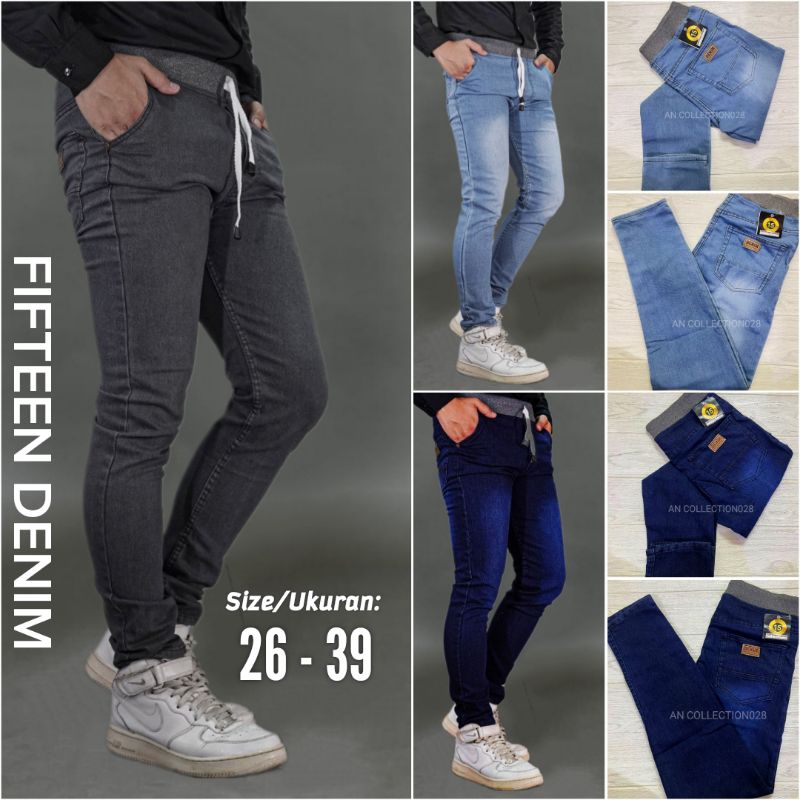 FIFTEEN DENIM - Celana Jeans Pria Slim Fit Streetch Original New Fifteen Denim / Celana Pria Jeans