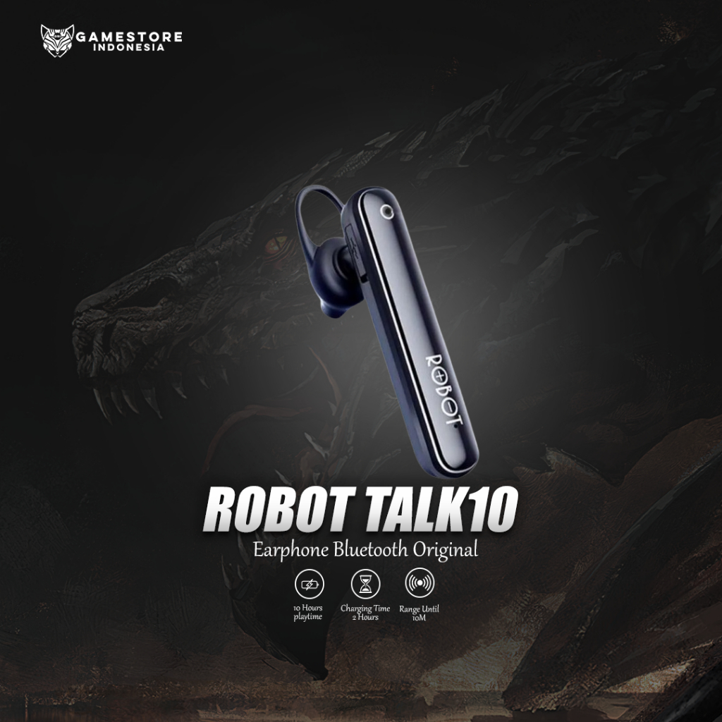 Robot Talk10 Bluetooth Earphone Android iPhone Original