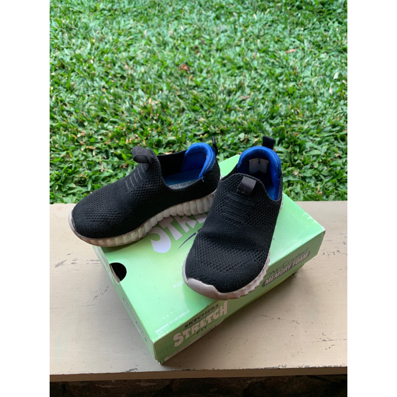 Skechers Stretch Fit Air Cooled Memory Foam - Sepatu anak laki nyaman prelove