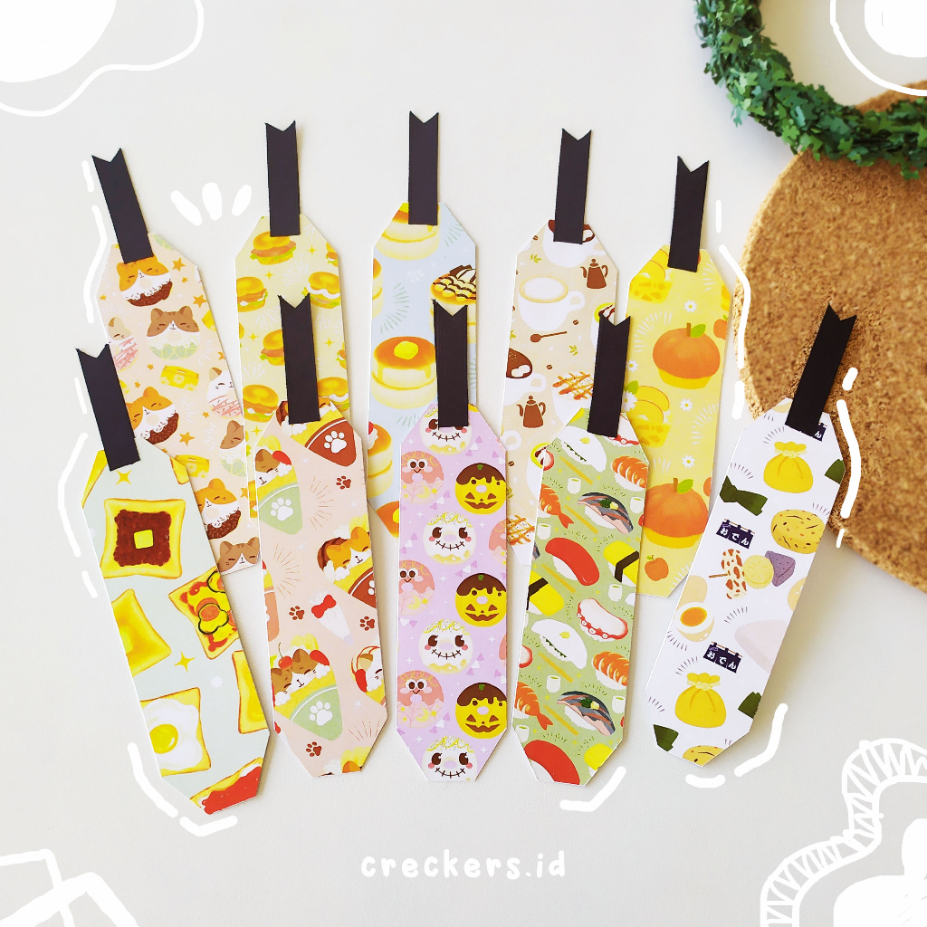 

[creckers.id] 20pcs Pembatas Buku Pattern Makanan Lucu
