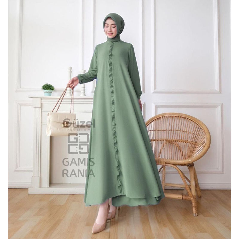 Gamis rania/gamis polos/gamis katun simple/gamis polos katun/gamis mewah/gamis cantik