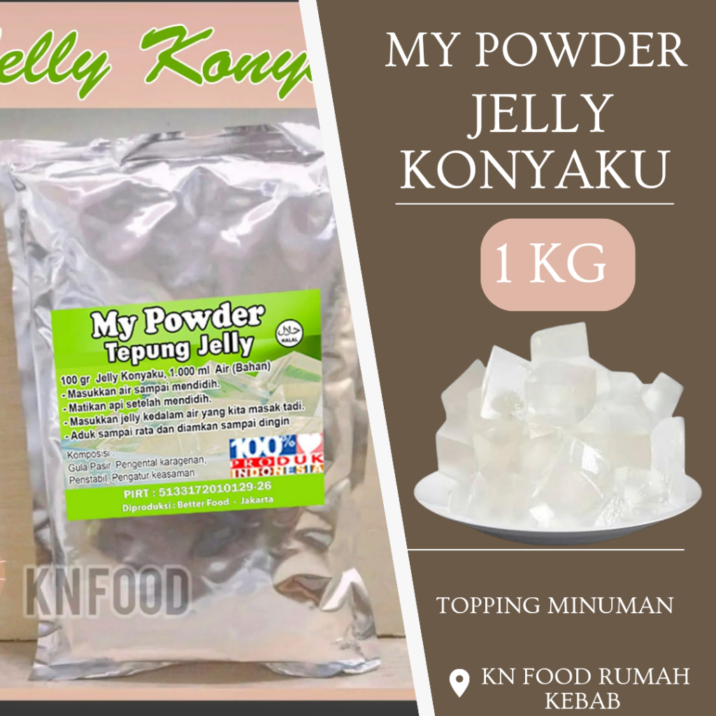 

Jelly konyaku regular kemasan 1 kg - Tepung Jelly Powder 1Kg