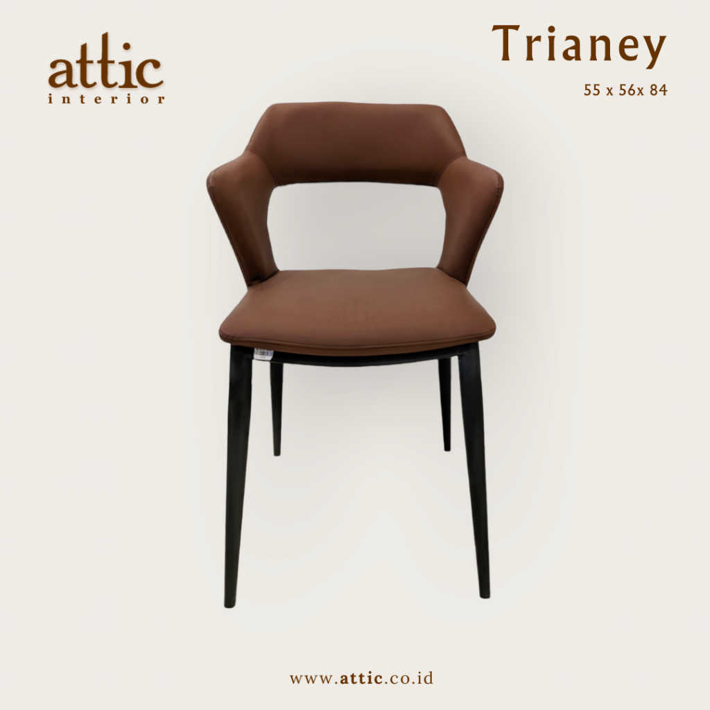 TRIANEY Kursi Makan Kulit Sintetis Dining Chair Dining Set Modern Import Kursi Hotel Kitchen Set Kur