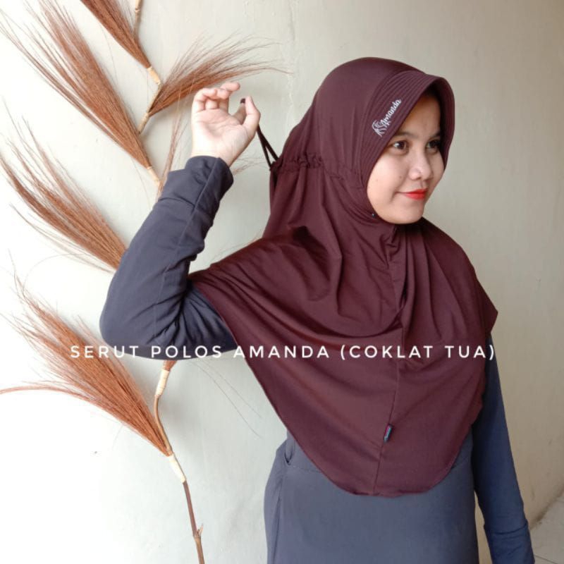 HIJAB SERUT AMANDA/HIJAB SERUT POLOS AMANDA