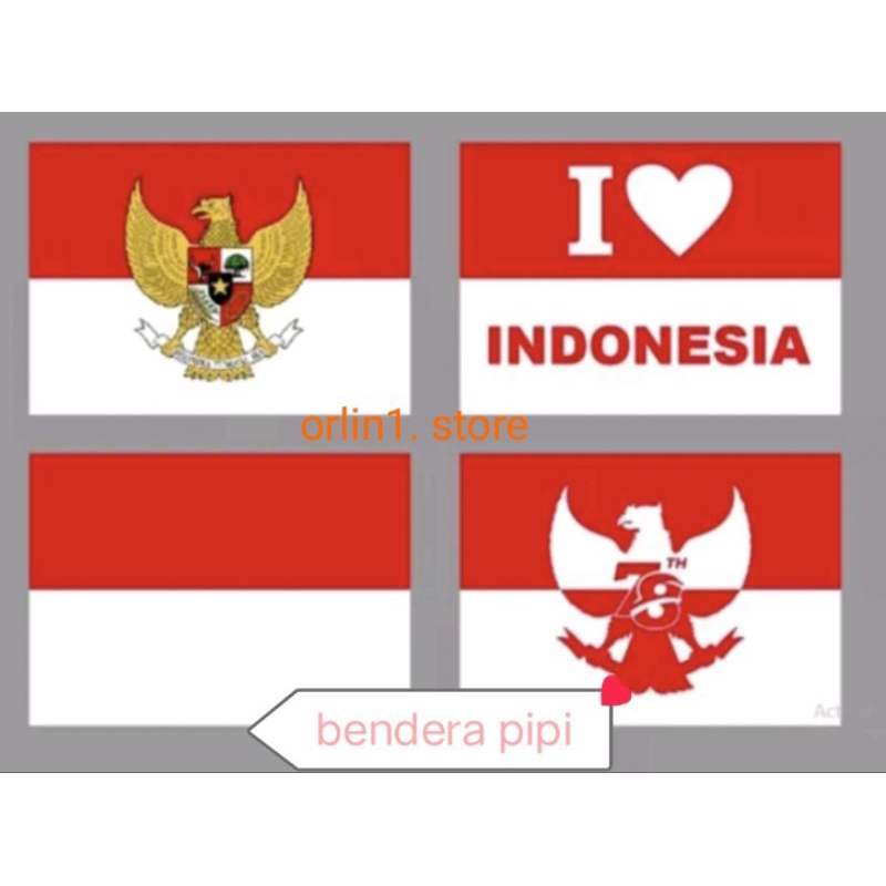 bendera plastik isi 100 bendera stiker isi 10 pc