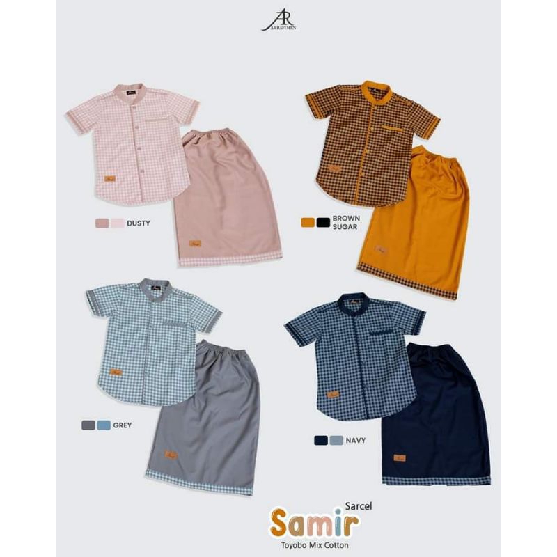 SAMIR SARCEL BY ARRAFI ORIGINAL✓SETELAN SARUNG CELANA ANAK✓BAJU ANAK LEBARAN✓