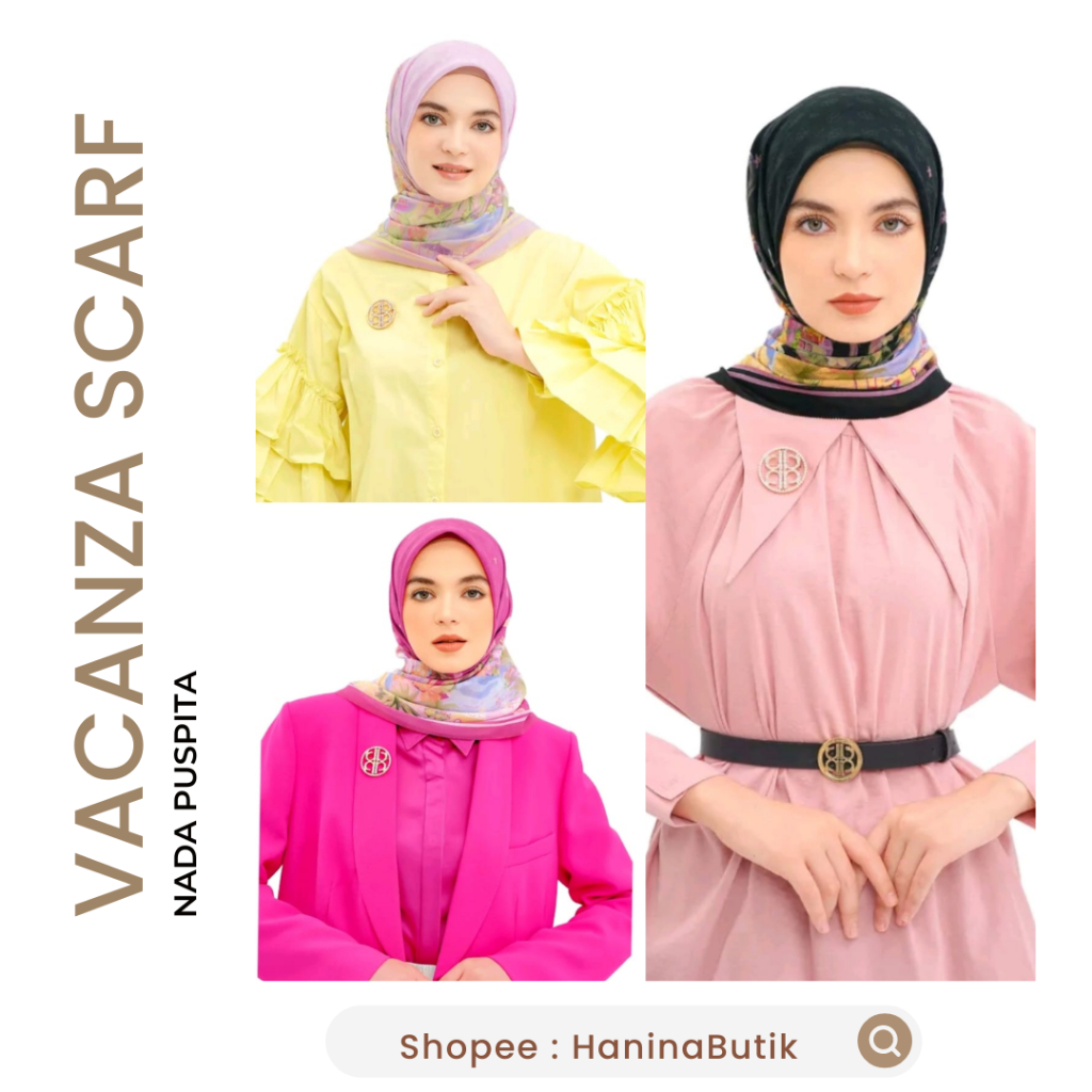 (𝗦𝗜𝗔𝗣 𝗞𝗜𝗥𝗜𝗠) VACANZA SCARF HIJAB by INDAH NADA PUSPITA | BARBIE EDITION SOPHIA ANNALEISE ELINA AUBRA