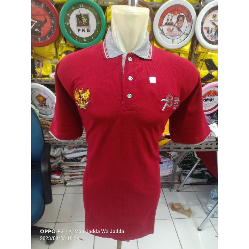 KAOS POLO KATUN HUT RI 78 BJU HUT RI 78 BORDIR.