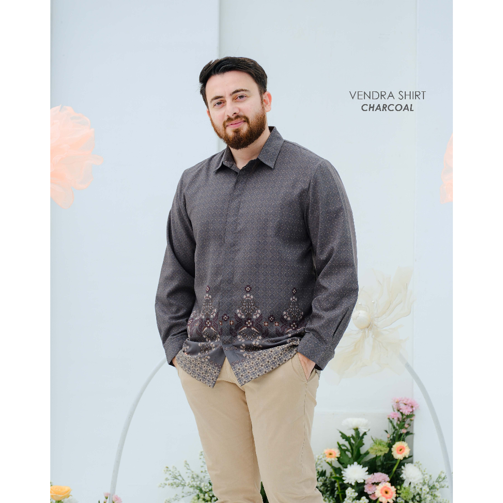 Mayoutfit Elysian Set Series Charcoal | Sarimbit Lebaran Baju Muslim Raya Keluarga-Vendra Charcoal