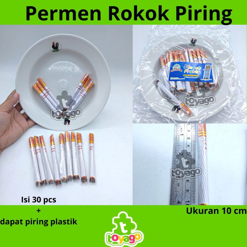 Permen Stik Coklat Piring isi 30 pcs Grosir Murah (permen rokok piring cantik toyago toys)