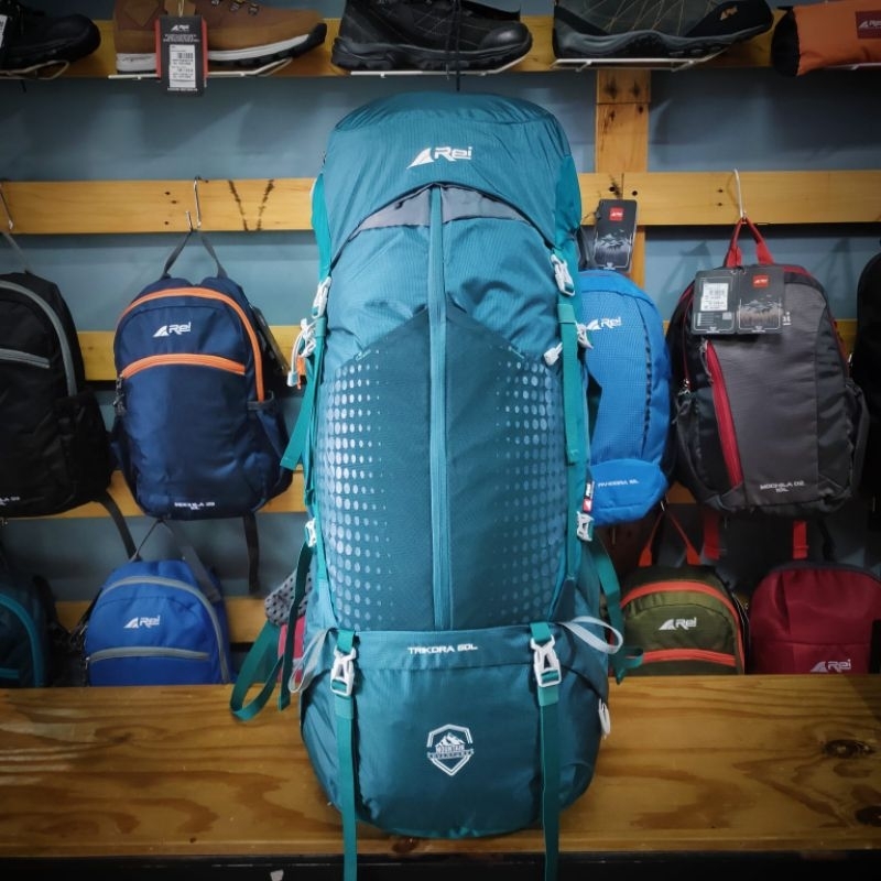 Tas Carrier Rei Trikora 60L+Raincover Original