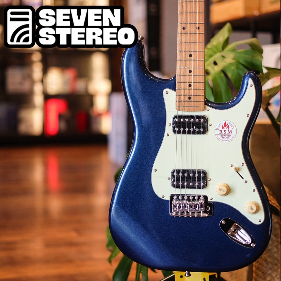 Bacchus BST3RSM Roasted Maple Stratocaster HH Guitar Dark Blue