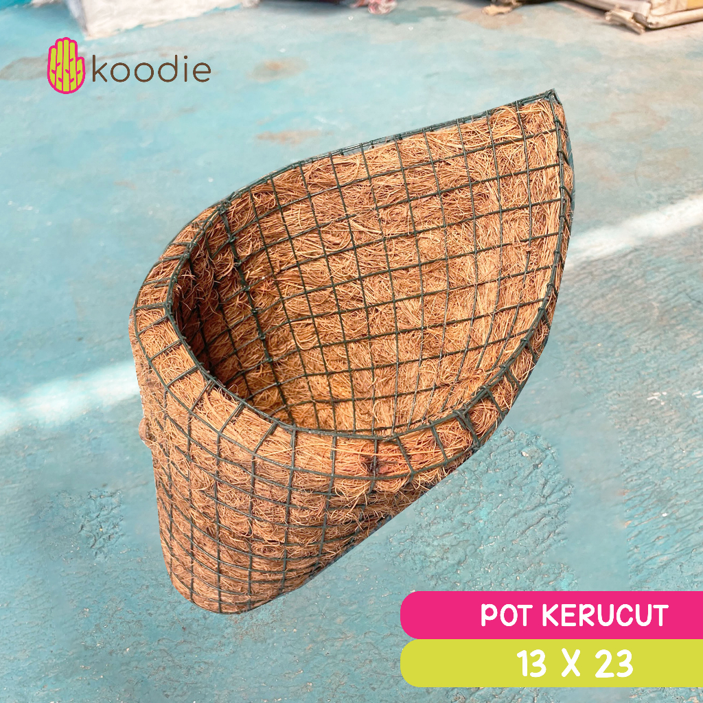 Pot Anggrek Kerucut / Pot Serabut Kelapa / Pot Tempel Dinding Serabut Kelapa Anggrek
