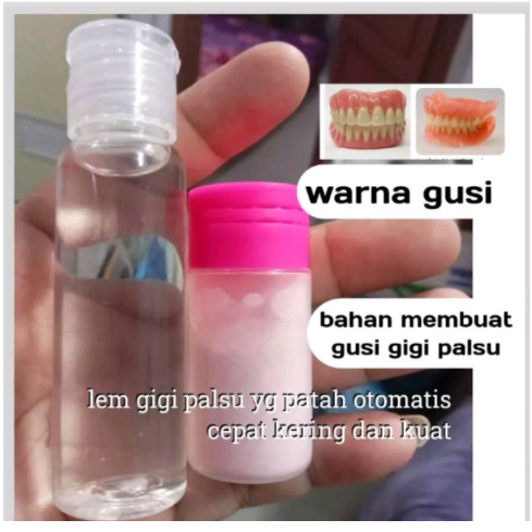 {{ORIGINAL}} LEM GIGI PALSU YG PATAH OTOMATIS# BAHAN PEMBUAT GUSI