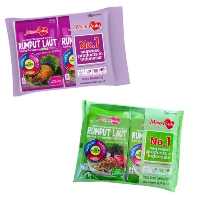 

Mamasuka Rumput Laut Seaweed isi 2 Barbeque Pedas Jagung Bakar Original Salted Egg