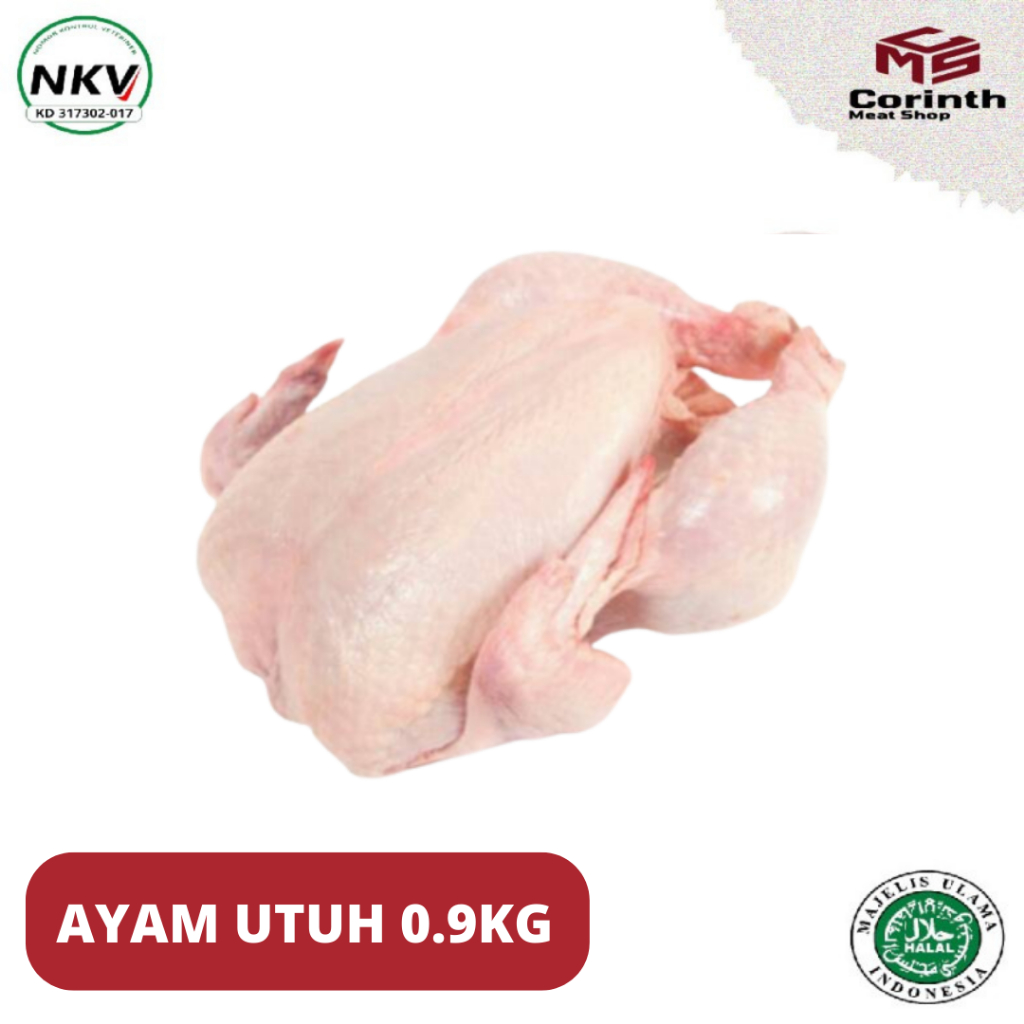 

AYAM UTUH / KARKAS SEDANG 0.9KG / EKOR - FROZEN - HALAL - PREMIUM