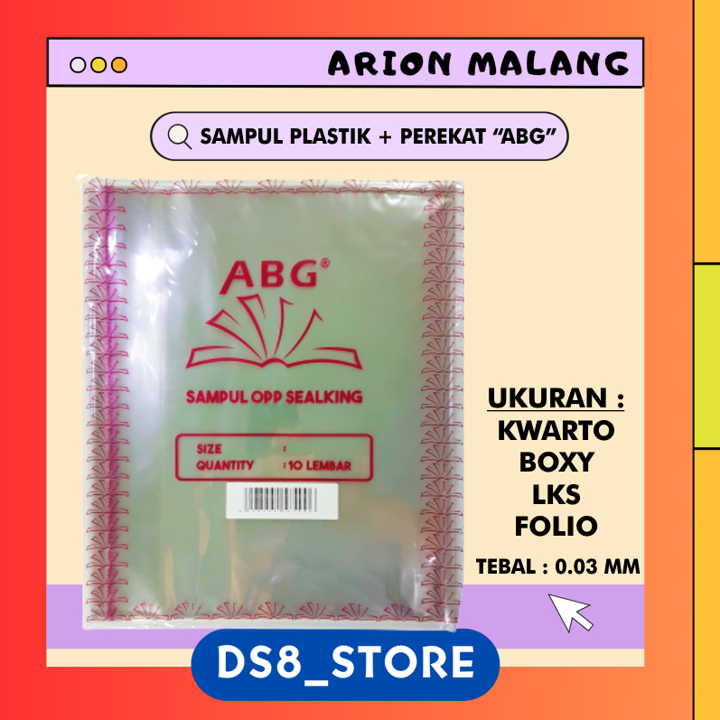 

SAMPUL BUKU PLASTIK + PEREKAT ABG