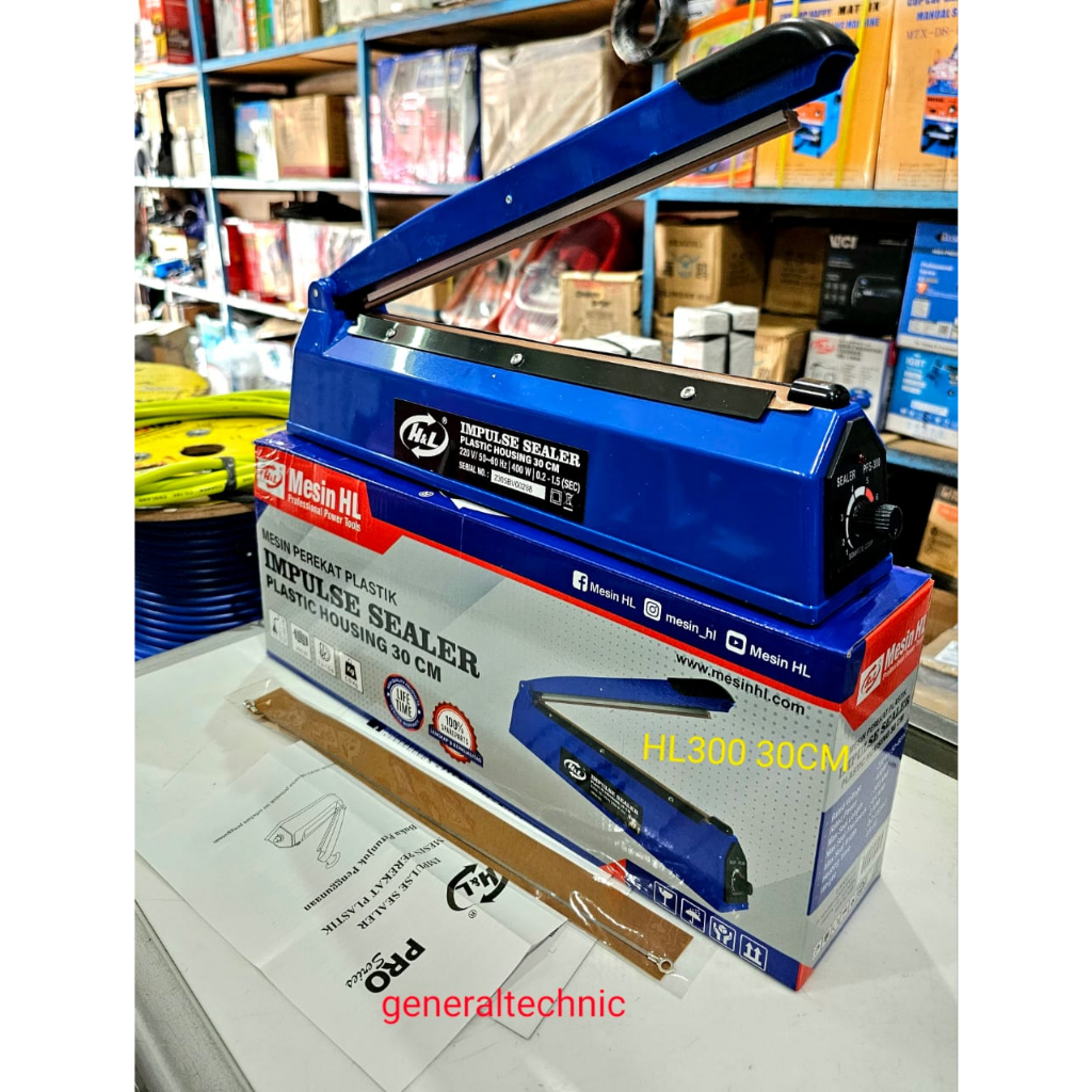 Impulse Sealer H&L HL300 Mesin Perekat Plastik 30CM H&L Press Plastik 30CM