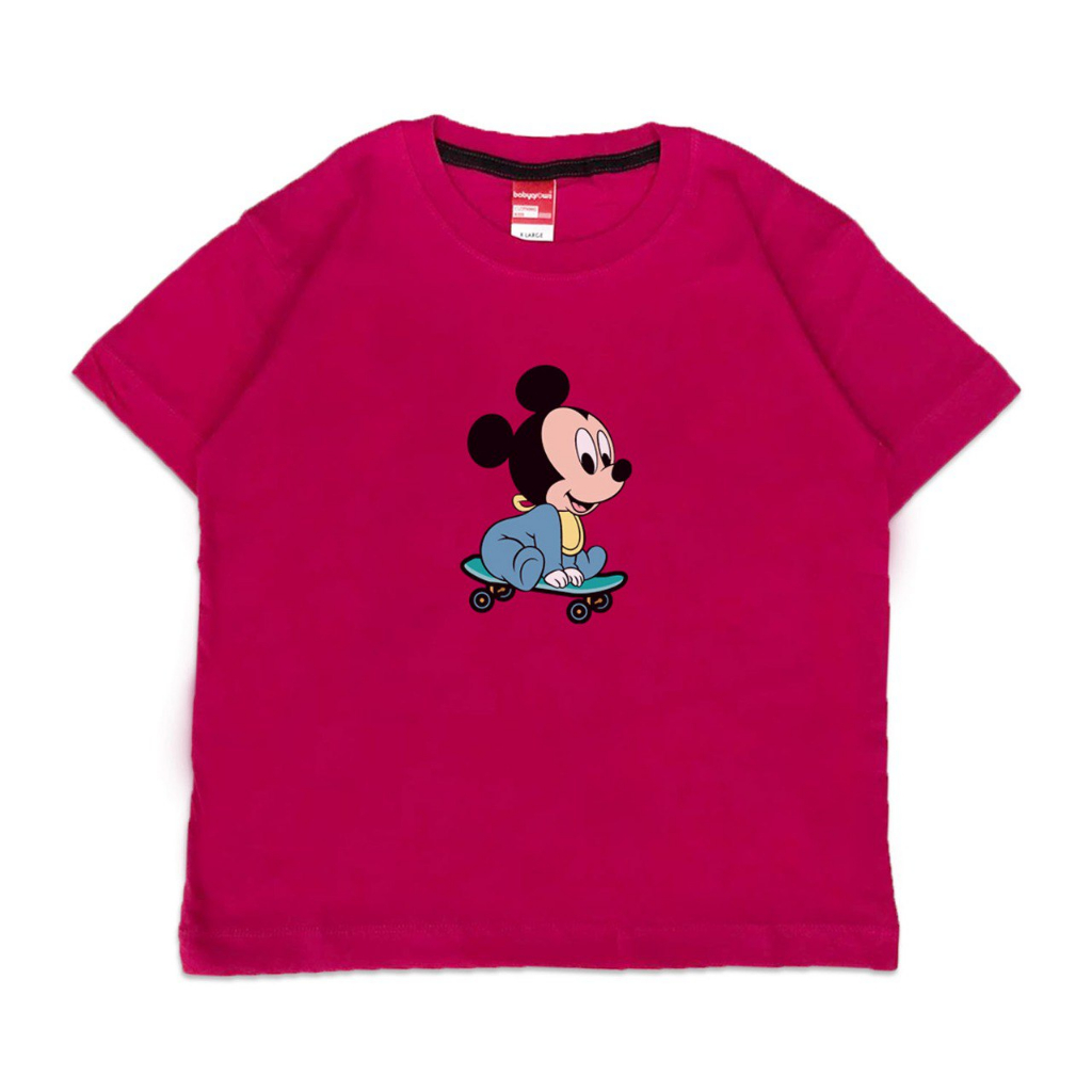 Kaos Anak Perempuan Warna Pink Fuschia " Miniymouse " - Babygrows