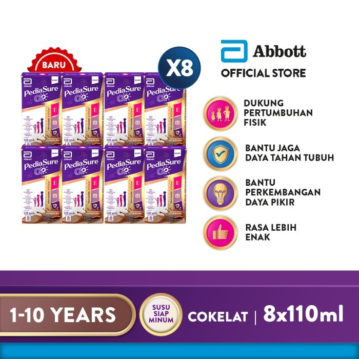 

Pediasure Go Cokelat Susu UHT 8 x 110mL ---NEW---