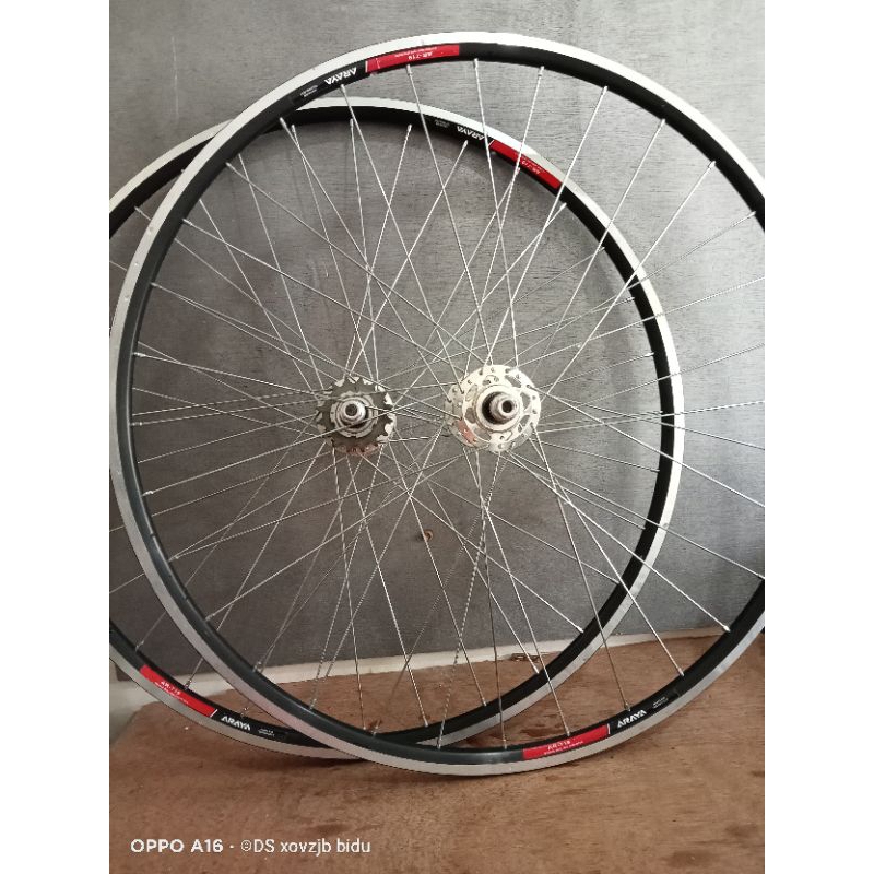 wheel set 700c fixie rims araya hub bearing