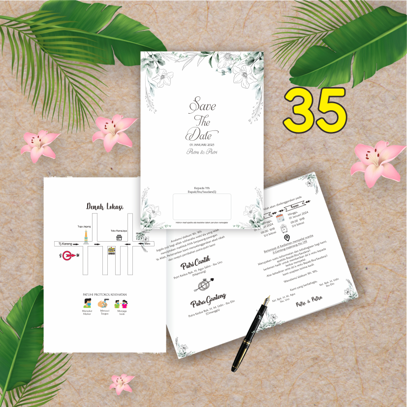 UNDANGAN PERNIKAHAN  VINTAGE  (foto)  Tanpa Minimal Order*  elegan, Murah, Proses  satu hari jadi, Tebal, Banyak Gratisnya-35