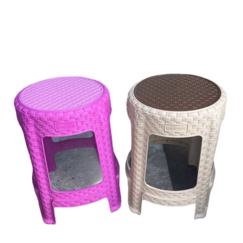 Bangku Kursi Rotan bulat wapolin plastik