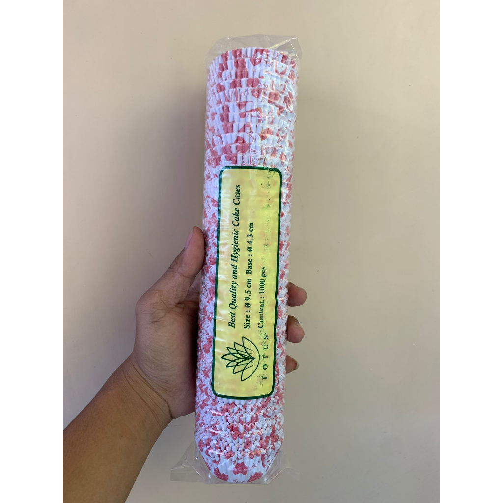 Cake casses 9,5 cm motif / kertas tatakan kue / kertas kue / lotus / Paper Cup Case Lotus / Kertas B