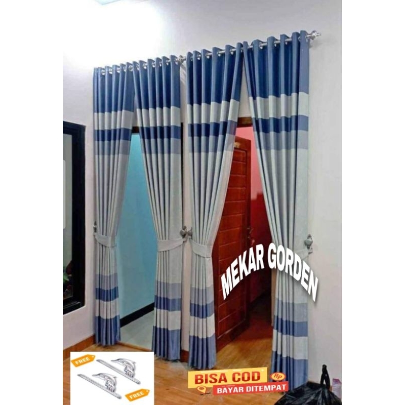 Gorden Pintu Jendela Ruang tamu Blackout Import Panjang 250cm 2 meter Cantik Mewah Tirai Kamar Tidur
