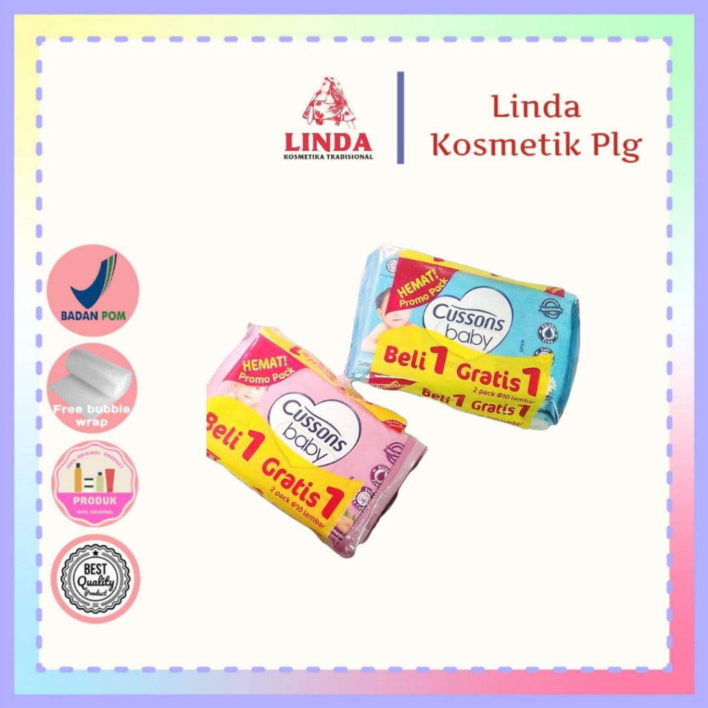 Tisu Basah Cussons Baby Wipes 10's Beli 1 Gratis 1 / Promo Tissue Tisu Basah Cusson Baby Wipes