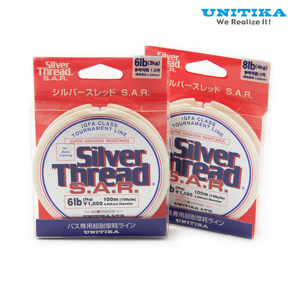 Unitika SILVERTHREAD S.A.R100m Senar Pancing Nylon Hijau