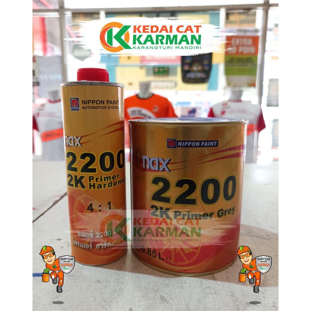 EPOXY NIPPON NAX 2200 PRIMER HARDENER 2K 2 KOMPONEN- CAT DASAR / CAT MOBIL / CAT MOTOR / ANTI KARAT 