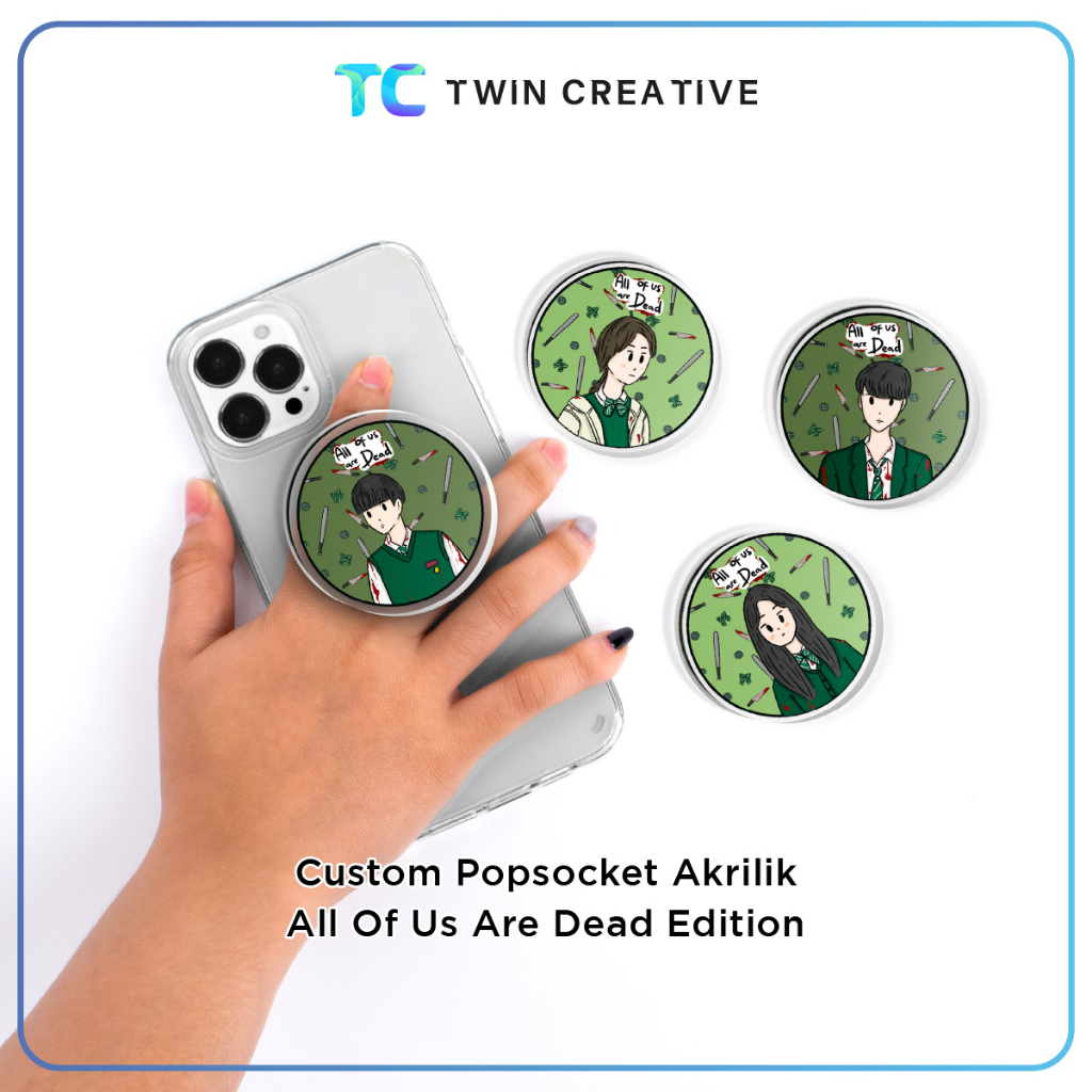 Custom Popsocket Akrilik Edisi Zombie All of Dead Pop Socket 3D Stand Hp - Hand Griptok Phone Holder