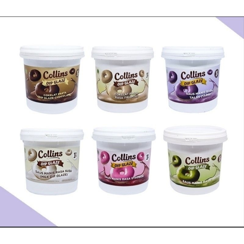 

Collins dip glaze 1kg Saus cair celupan donat