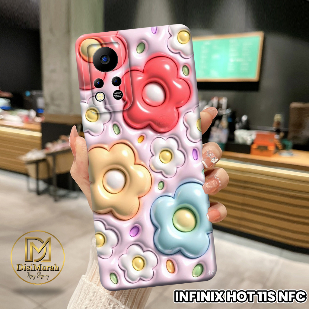 (DS0434) Case Hp Pro Kamera Infinix Hot 11S NFC  MOTIF Flower  Ready Untuk semua tipe handphone Vivo Realme Xiaomi Samsung Infinix Itel vision Iphone Softcase Lentur casing protection