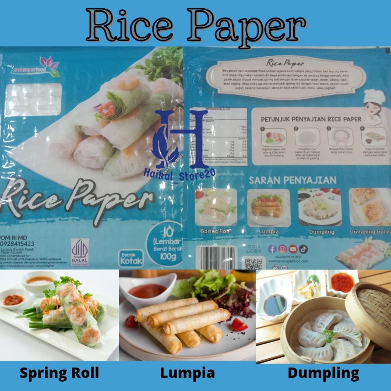 

Rice Paper Bentuk Kotak Javafood 10 Lembar Halal