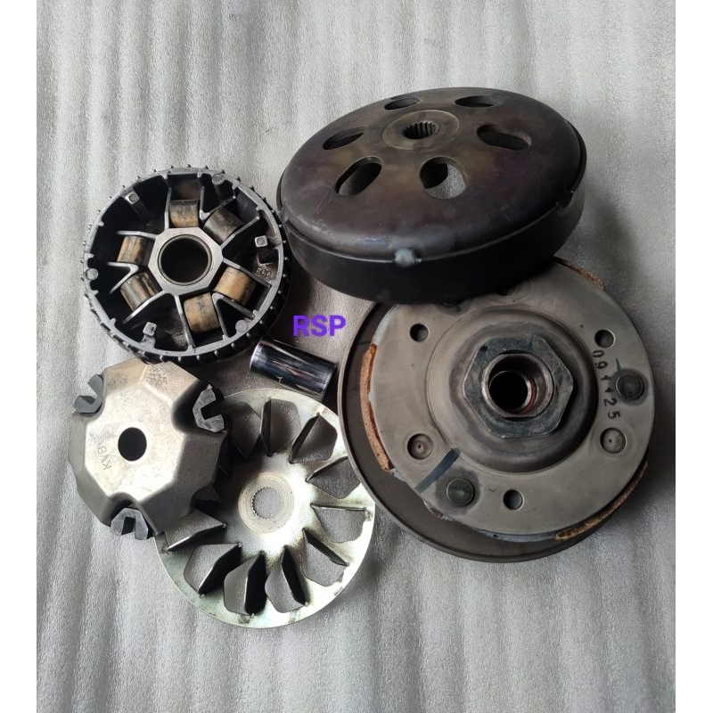 pully set Vario 110 karbu pully cvt depan belakang Vario 110 Tecno karbu