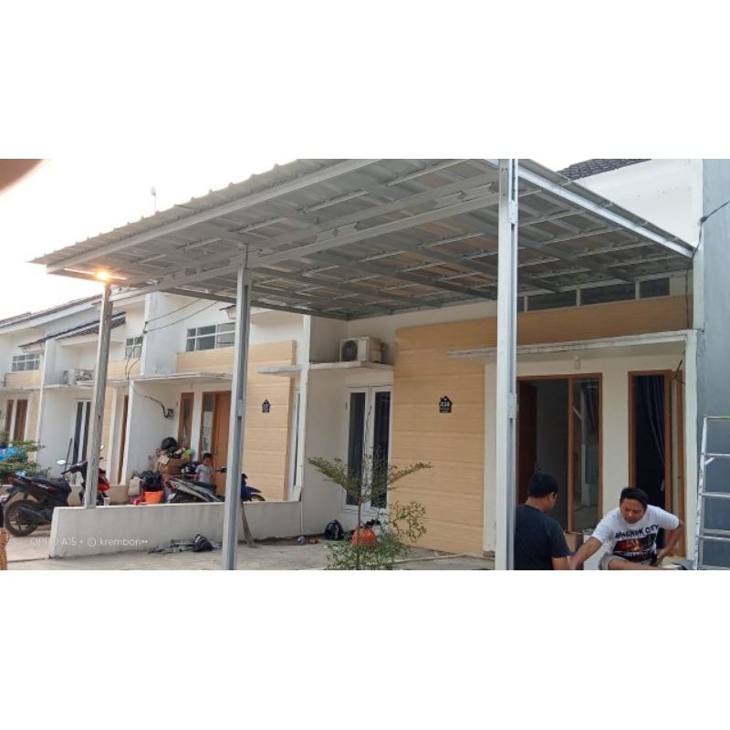 kanopi bajaringan atap spandek pasir