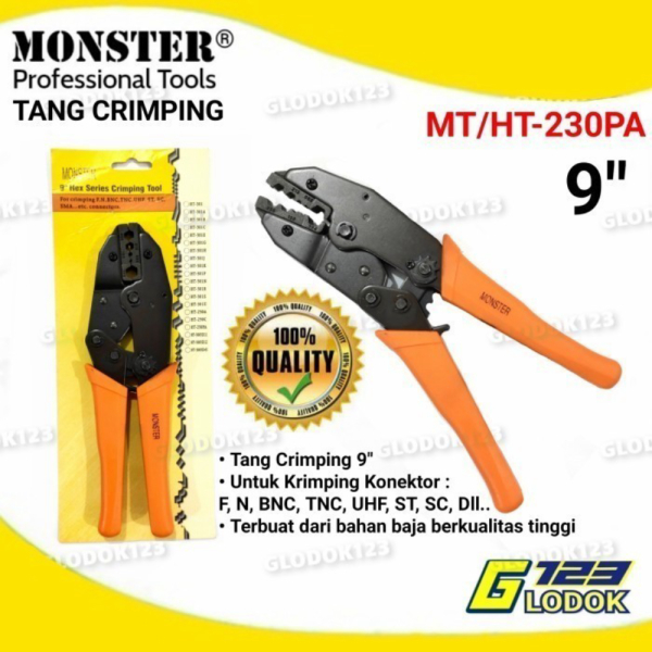 Dijual Tang Crimping Krimping Skun Press Penjepit Terminal Konektor F BNC - HT230PA Tanpa Bubble Ber