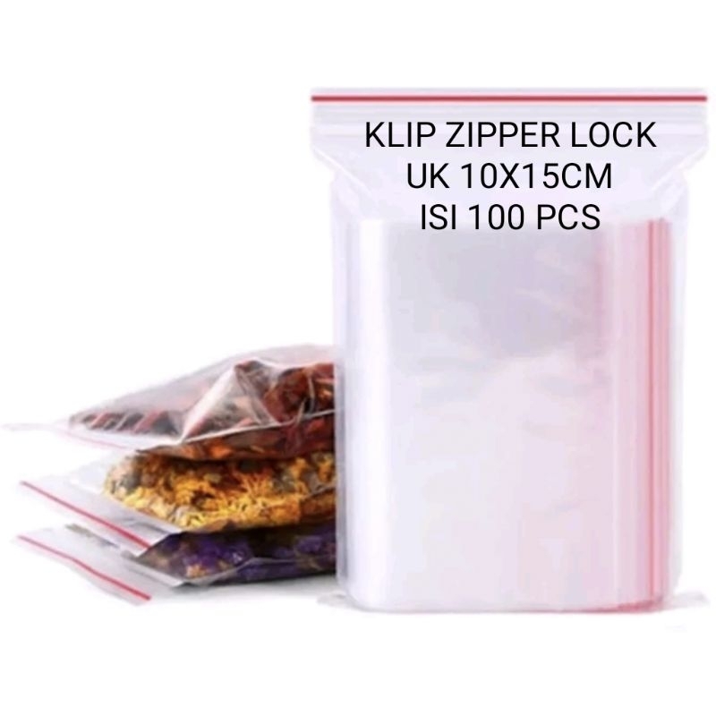 Plastik klip Uk 10X15(100pcs) /Plastik obat/Plastik zipper