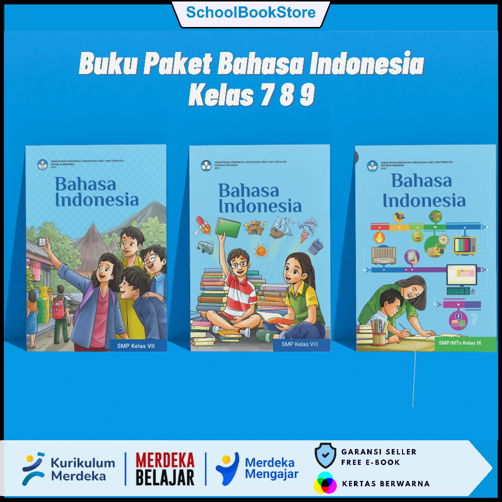 Buku Paket Bahasa Indonesia Kelas 7 8 9 SMP MTs Kurikulum Merdeka Belajar Kurmer Kumer Buku Sekolah 