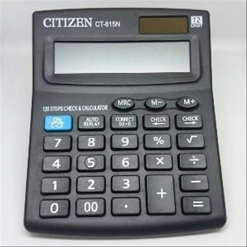 

Kalkulator Citizen Ct 815 Hitam 12 Digit ukuran 12,7 x10cm