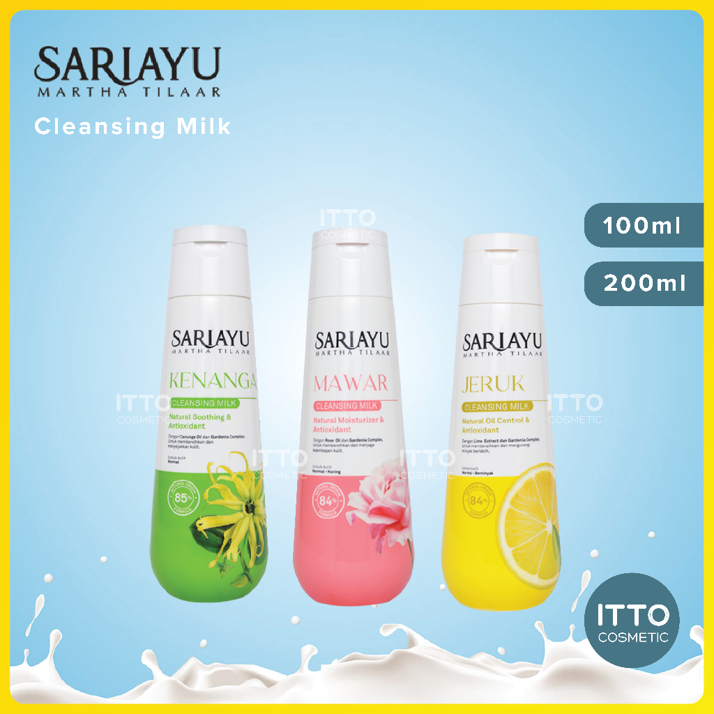SARIAYU Cleansing Milk Pembersih Wajah | Kenanga Mawar Jeruk