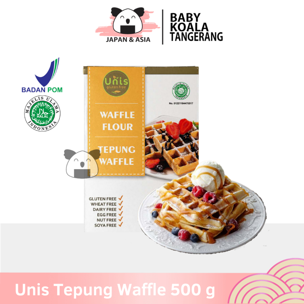 

UNIS Gluten Free Tepung Waffle 500 g Halal.