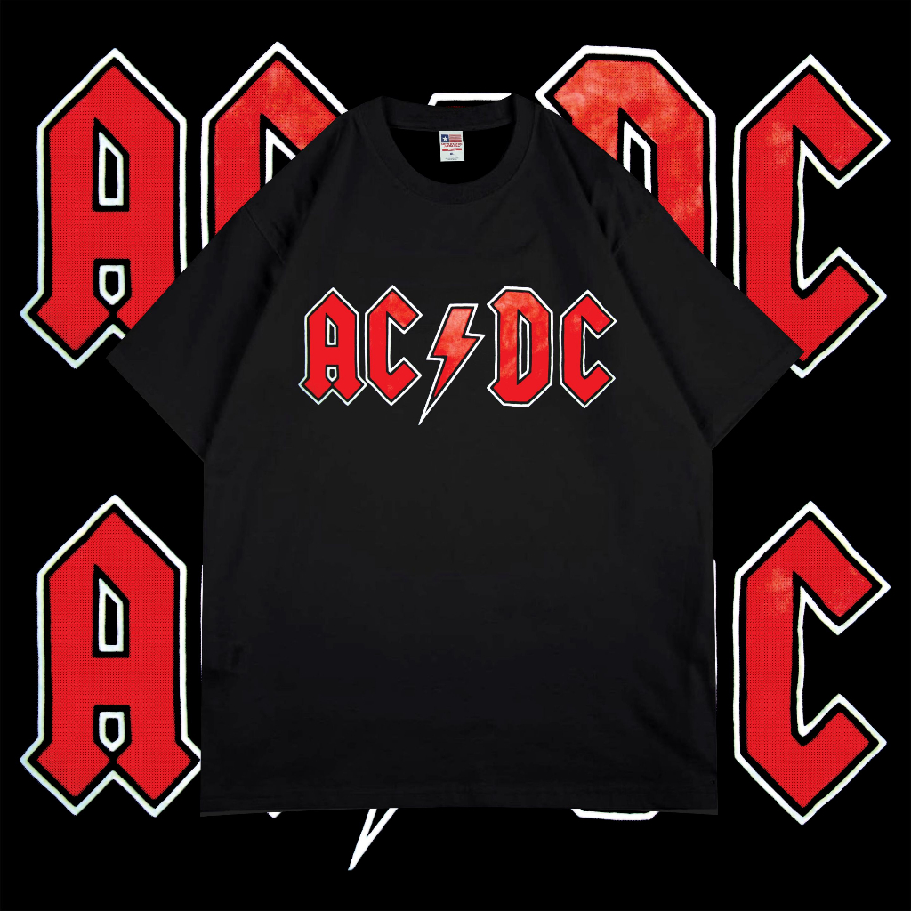 ACDC LOGO RED VINTAGE BOOTLEG - PREMIUM KAOS