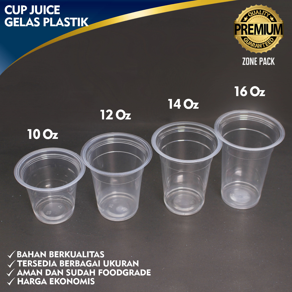 [50 PCS] Gelas Plastik Cup Juice Smile | Cangkir Plastik Es | Gelas Plastik Minuman Dingin | Cup Pla