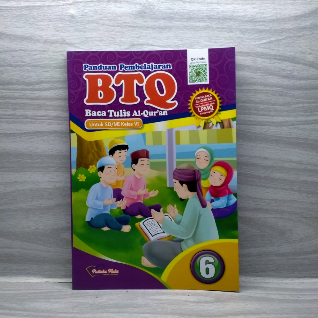 Buku paket BTQ SD/MI KELAS 6 Pustaka mulia